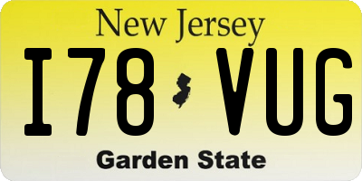 NJ license plate I78VUG