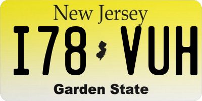 NJ license plate I78VUH