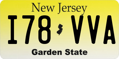 NJ license plate I78VVA