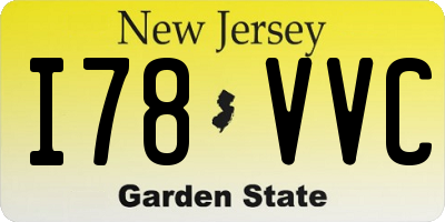 NJ license plate I78VVC