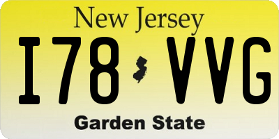 NJ license plate I78VVG