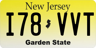 NJ license plate I78VVT