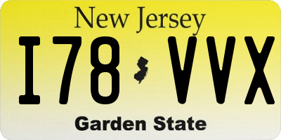 NJ license plate I78VVX