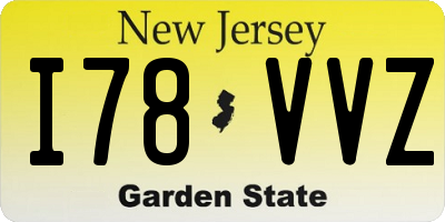 NJ license plate I78VVZ