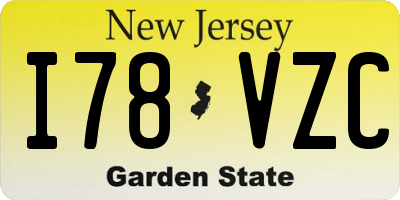 NJ license plate I78VZC