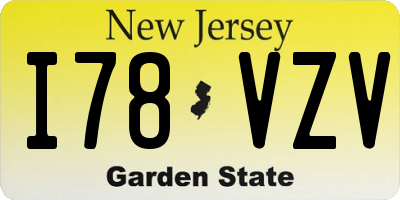 NJ license plate I78VZV