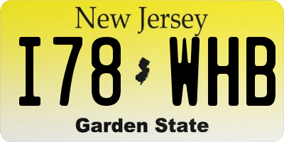 NJ license plate I78WHB