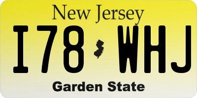 NJ license plate I78WHJ