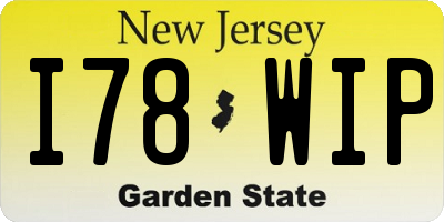 NJ license plate I78WIP