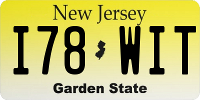 NJ license plate I78WIT