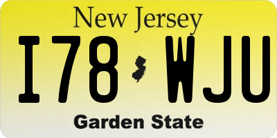 NJ license plate I78WJU