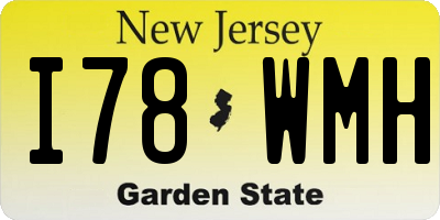 NJ license plate I78WMH