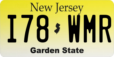 NJ license plate I78WMR