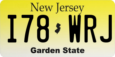 NJ license plate I78WRJ