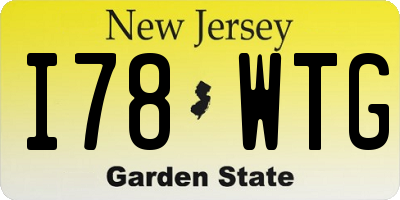 NJ license plate I78WTG