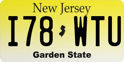 NJ license plate I78WTU