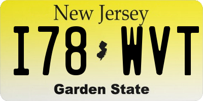 NJ license plate I78WVT