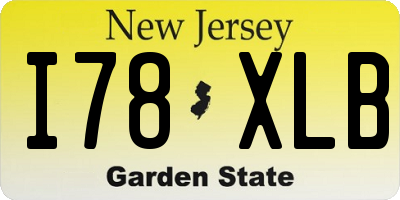 NJ license plate I78XLB