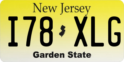 NJ license plate I78XLG