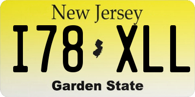 NJ license plate I78XLL