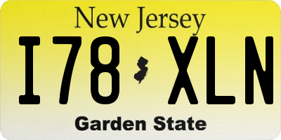 NJ license plate I78XLN