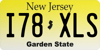 NJ license plate I78XLS