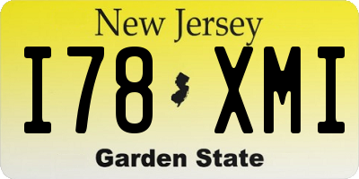 NJ license plate I78XMI