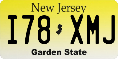 NJ license plate I78XMJ
