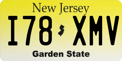 NJ license plate I78XMV