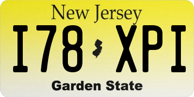 NJ license plate I78XPI