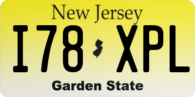 NJ license plate I78XPL
