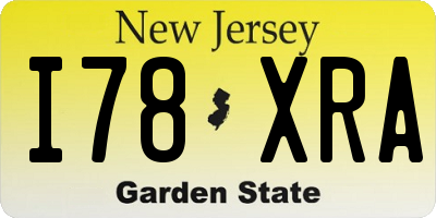 NJ license plate I78XRA