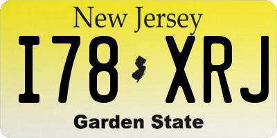 NJ license plate I78XRJ