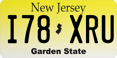 NJ license plate I78XRU