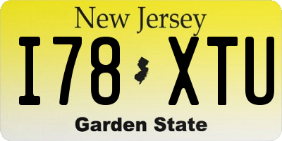 NJ license plate I78XTU