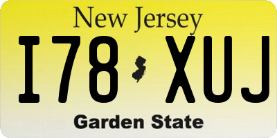 NJ license plate I78XUJ