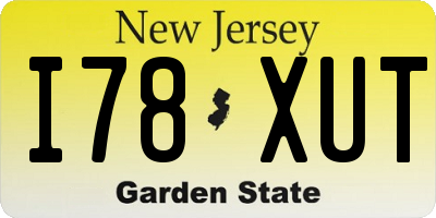 NJ license plate I78XUT