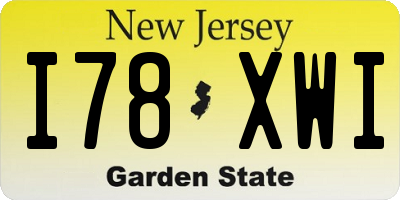 NJ license plate I78XWI