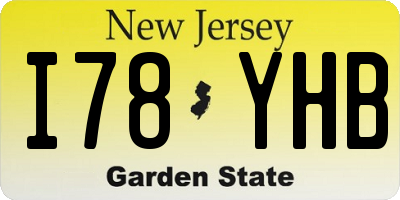 NJ license plate I78YHB