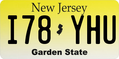NJ license plate I78YHU