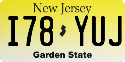 NJ license plate I78YUJ