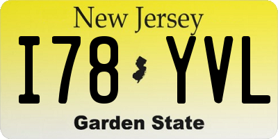 NJ license plate I78YVL