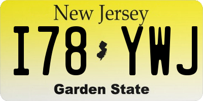 NJ license plate I78YWJ