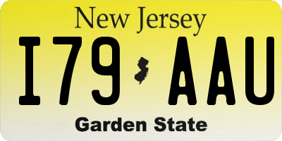 NJ license plate I79AAU
