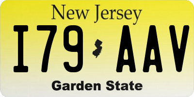 NJ license plate I79AAV