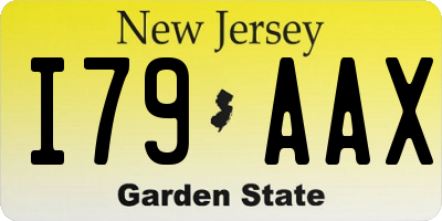 NJ license plate I79AAX
