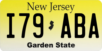 NJ license plate I79ABA