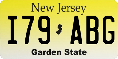 NJ license plate I79ABG