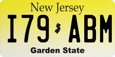 NJ license plate I79ABM