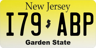 NJ license plate I79ABP